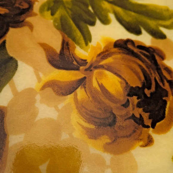 Vintage 60s LARGE 21"x16" MCM Mid Century Vintage Fiberglass Floral Tray serving - Picture 5 of 16